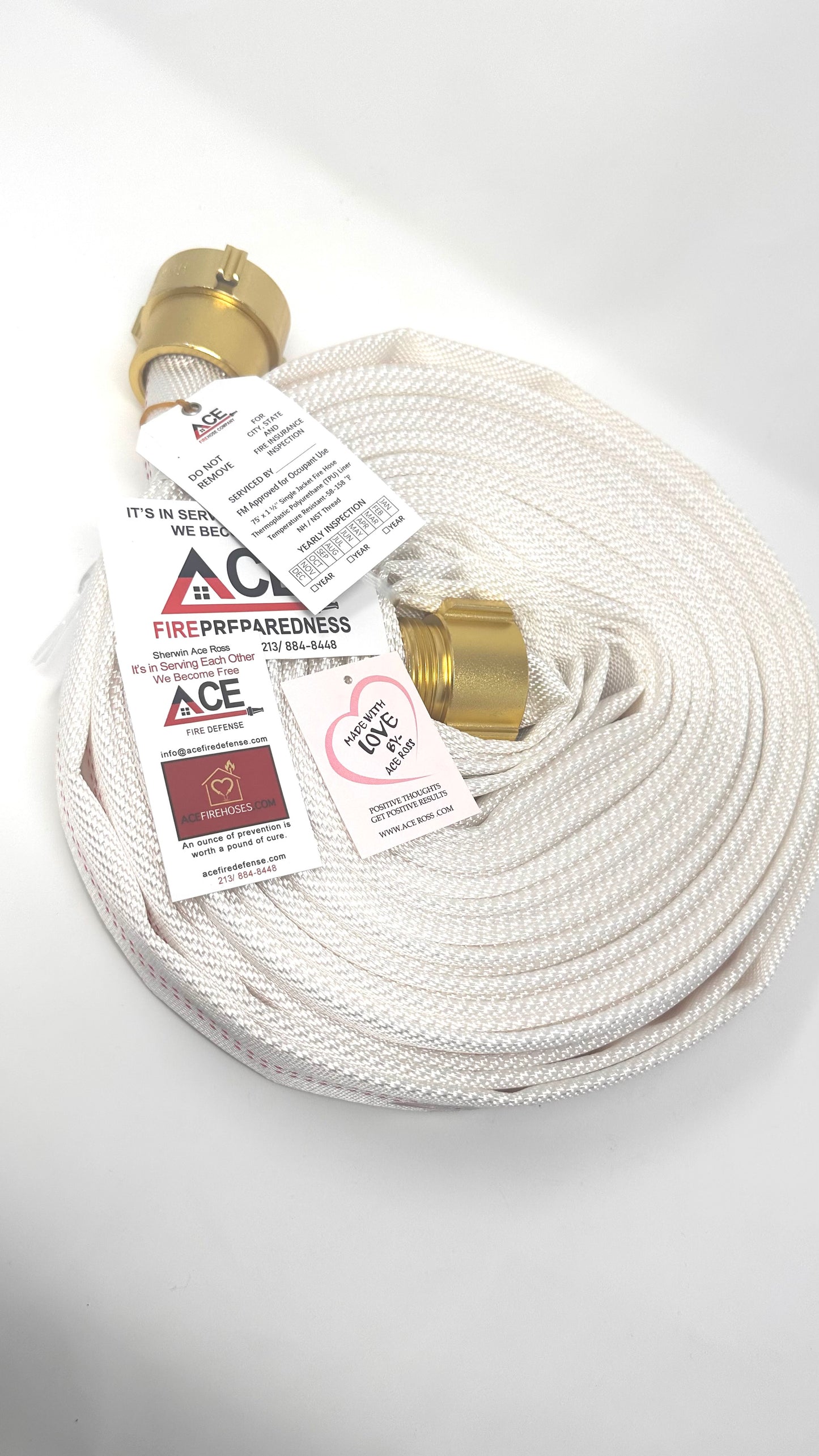 Back in Stock!  High Quality Fire Hose Home Defense Single Jacket 75' x 1.5" TPU Liner Fire Hose.