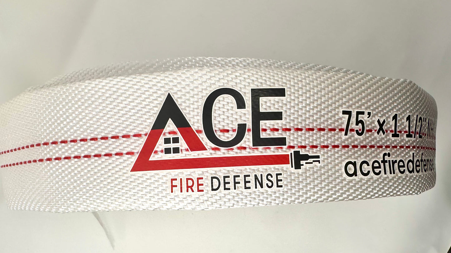 Back in Stock!  High Quality Fire Hose Home Defense Single Jacket 75' x 1.5" TPU Liner Fire Hose.