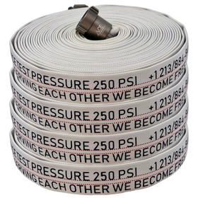Manguera contra incendios de 75' x 1.5" (paquete de 4), manguera BMF extra pesada, acoplamientos de aluminio XL sin costura, revestimiento de TPU, NFPA 1962