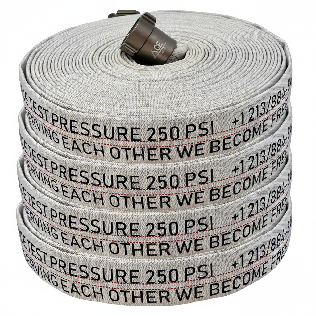 Ace Fire Defense.01 - 75' x 1.5” Professional Premium Fire Hose for Wildfire Defense