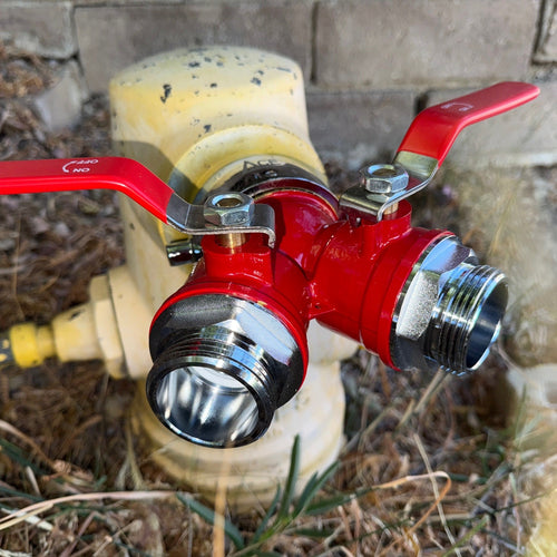 Ace Fire Defense Brass Gated WYE Hydrant Splitter Valve
