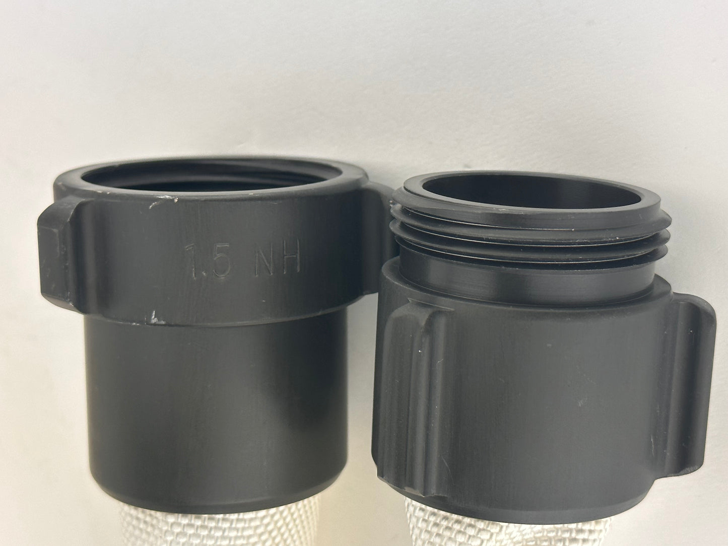 Fire Hose (2 pack) 75’ x 1 1/2” Hard-Coat Anodized Aluminum Couplings, TPU Lining