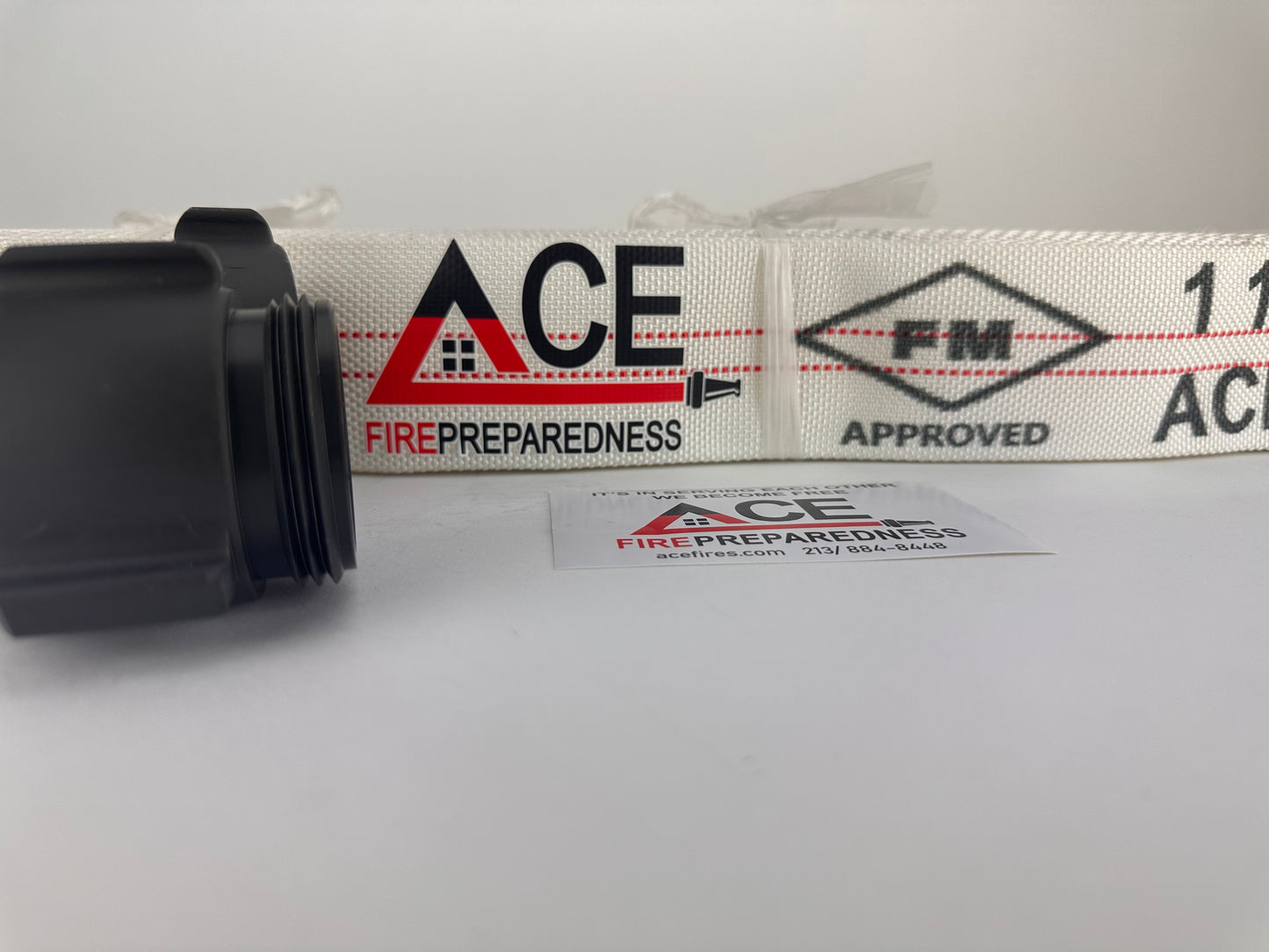 Fire Hose (2 pack) 75’ x 1 1/2” Hard-Coat Anodized Aluminum Couplings, TPU Lining