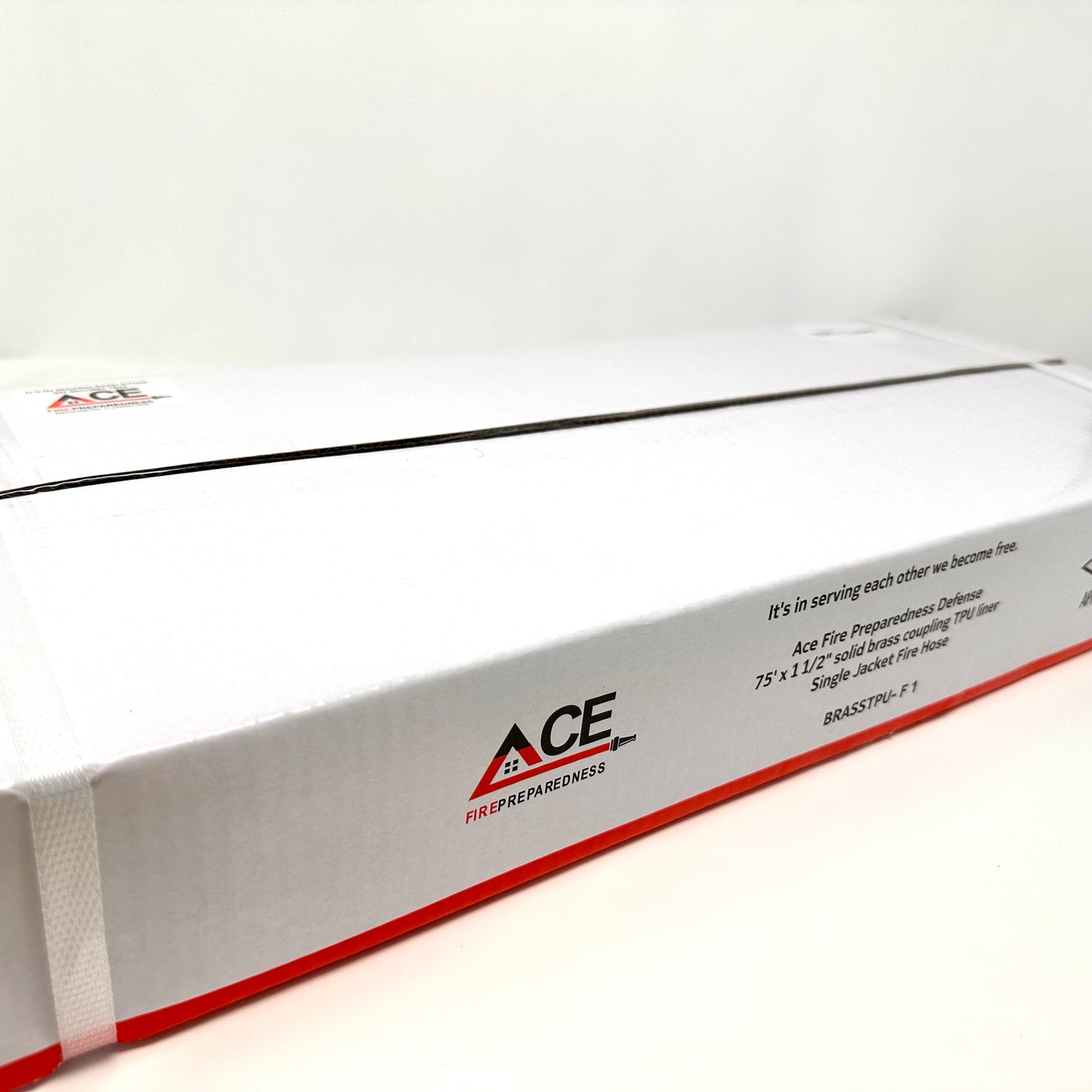 Close out SALE - Fire Hose (1 pack), Folded, Brass Plated Couplings, PU Lining.