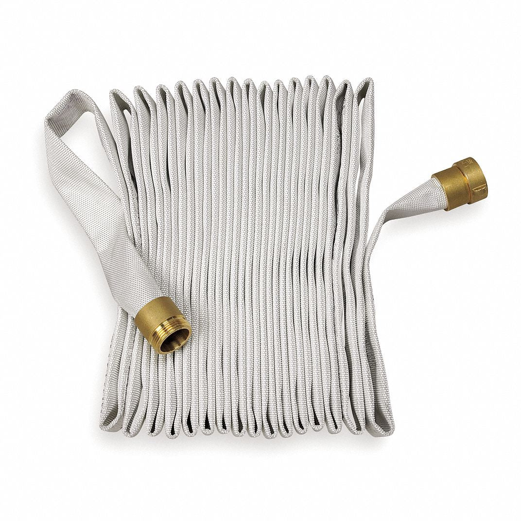 Close out SALE - Fire Hose (1 pack), Folded, Brass Plated Couplings, PU Lining.