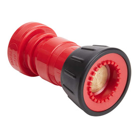 Boquilla para manguera contra incendios, 1,5" NH/NST, deflector secundario de latón y policarbonato, chorro de niebla