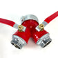 Fire Safe Home (2 pack 75' fire hoses) with Brass Fire Hydrant Connector Valve, Hydrant Wrench and 2 nozzles.