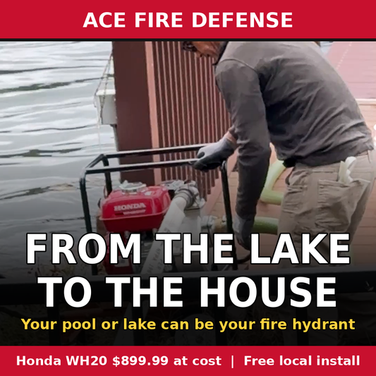 From the lake to the house: Honda WH20 drafting from Lake Sherwood – Ace Fire Defense