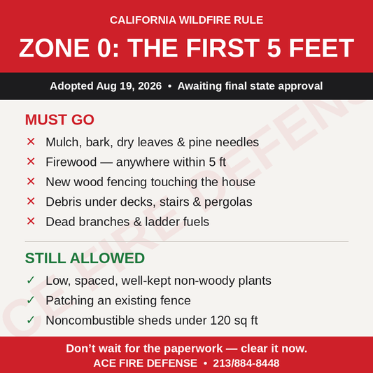 What Zone 0 Actually Requires: A Homeowner's Compliance Checklist for the First Five Feet