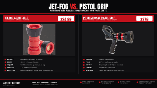 Jet-Fog vs. Pistol Grip: Which Fire Hose Nozzle Actually Matches How You'll Use It