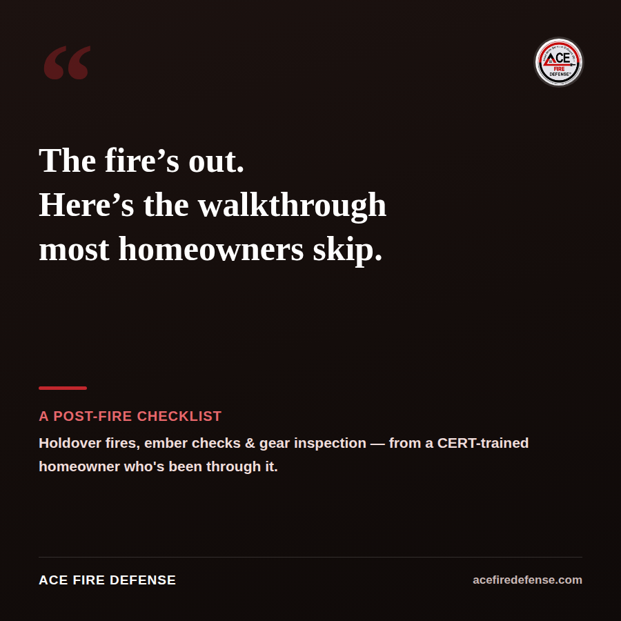 The Fire's Out. Here's the Walkthrough Most Homeowners Skip.