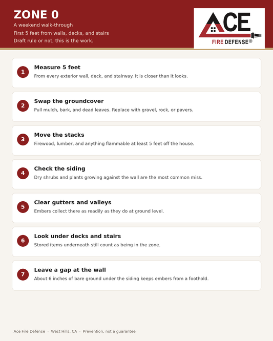 What Zone 0 Actually Requires: A Homeowner's Checklist While California Finishes the Rule
