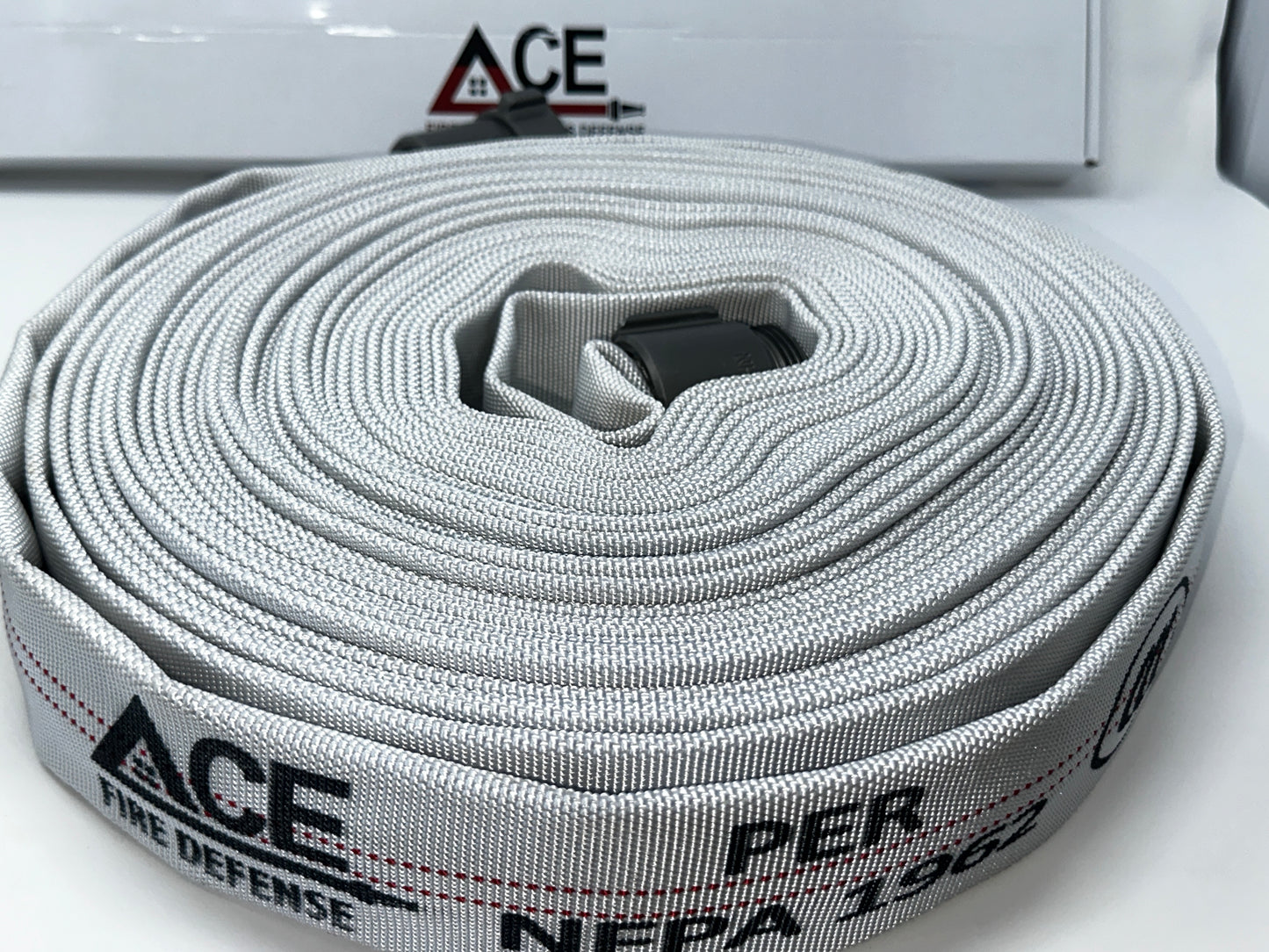 Introducing the BMF XL.01 Heavy Fire Hose 75’ x 1.5” : designed and manufactured by Ace Fire Defense.