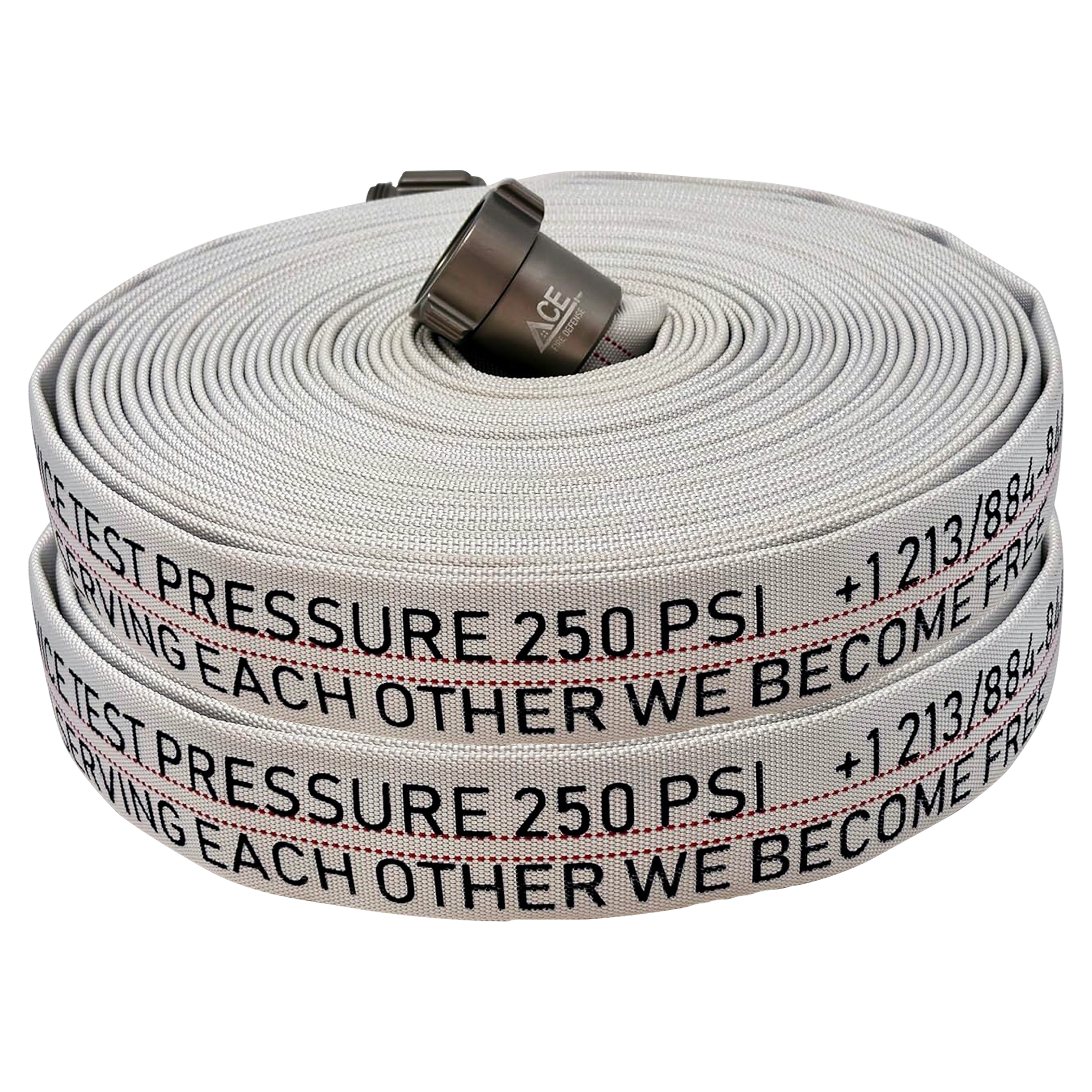 🔥 2 Pack Ace Fire Defense BMF XL.01 Heavy Fire Hose – 75' x 1.5" | NFPA 1962 Compliant | Ultra-Durable Wildfire Defense Hose