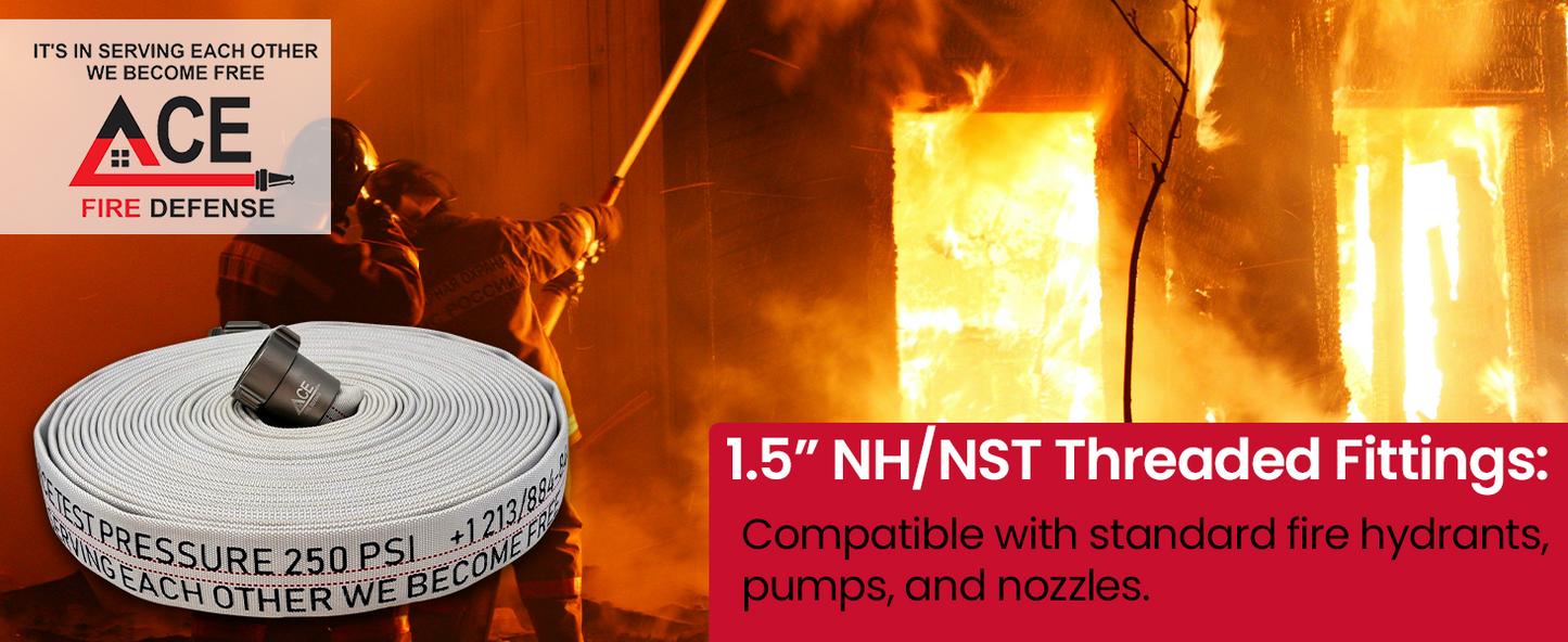 🔥 Guard Home: Hydrant Defense – 4-Pack Fire Hose Bundle | 300 ft Coverage + Hydrant Valve, Nozzles, Wrench & Bonus Fire Blanket