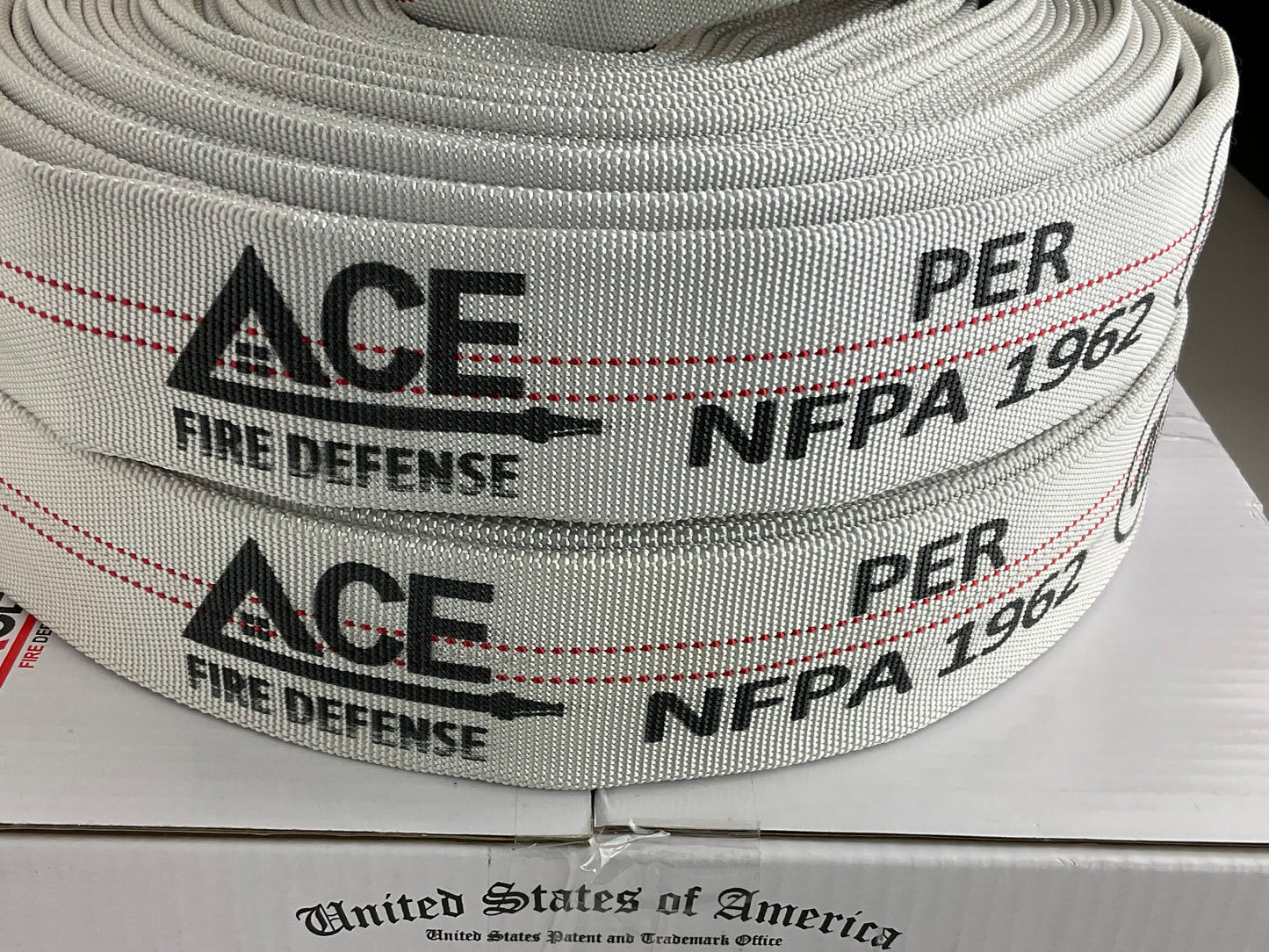 Fire Safe Home (2 pack 75' fire hoses) with Brass Fire Hydrant Connector Valve, Hydrant Wrench and 2 nozzles.