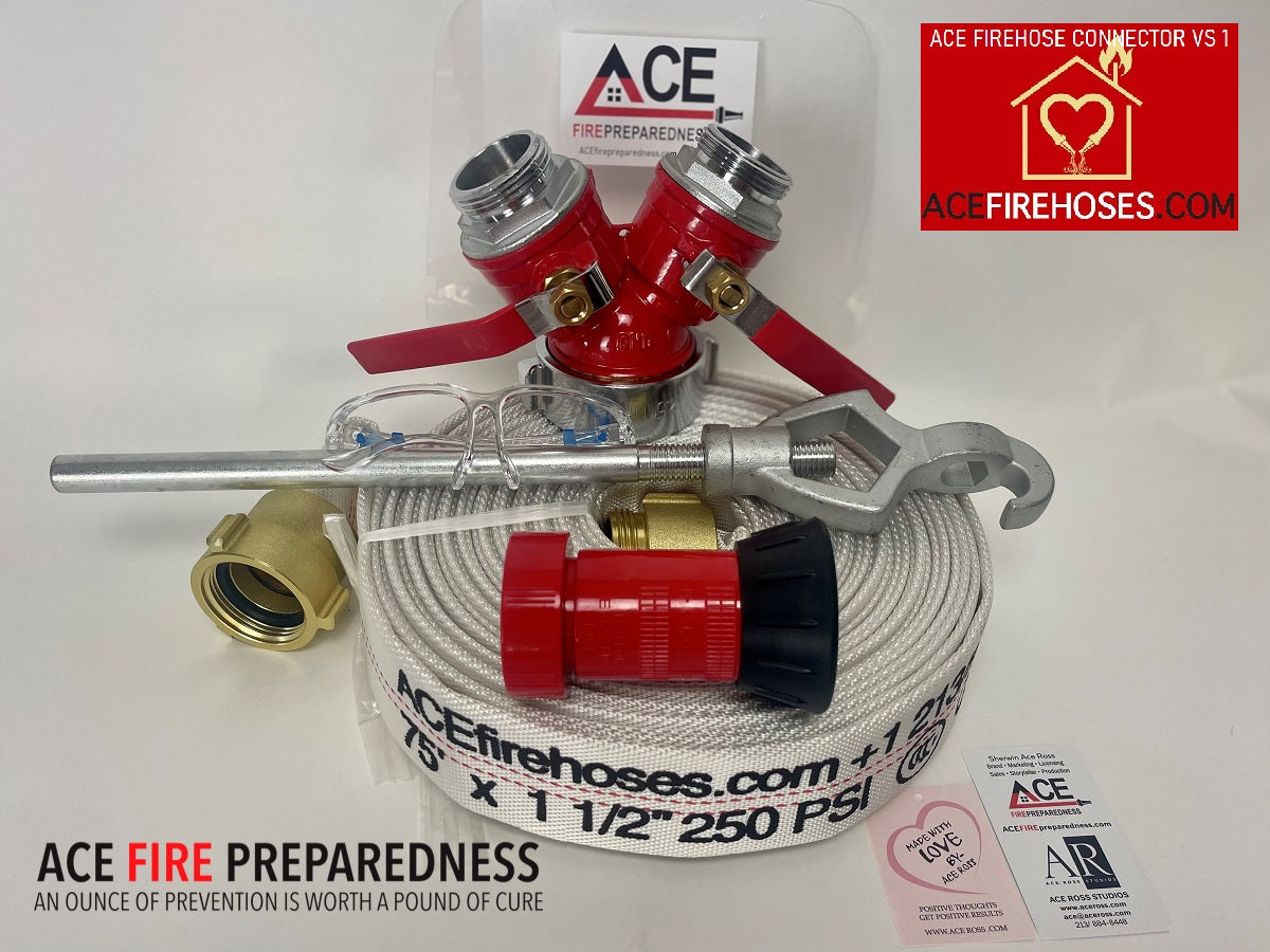 🔥2-Pack Ace Fire Defense Fire Safe Home® Wildfire Defense Bundle (150' Total) | Homeowner Wildfire Protection Kit