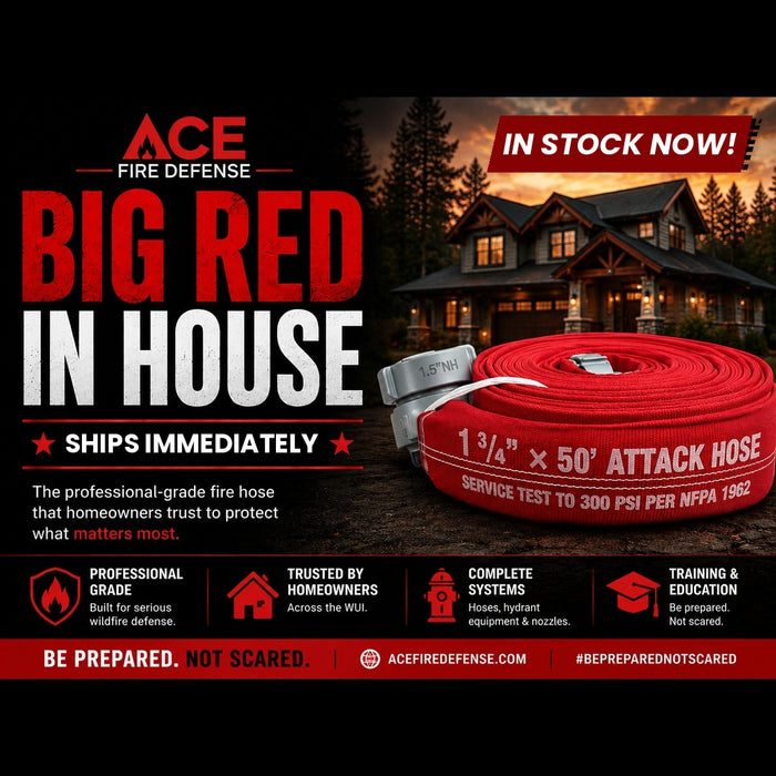 Big Red 1.75 inch attack fire hose