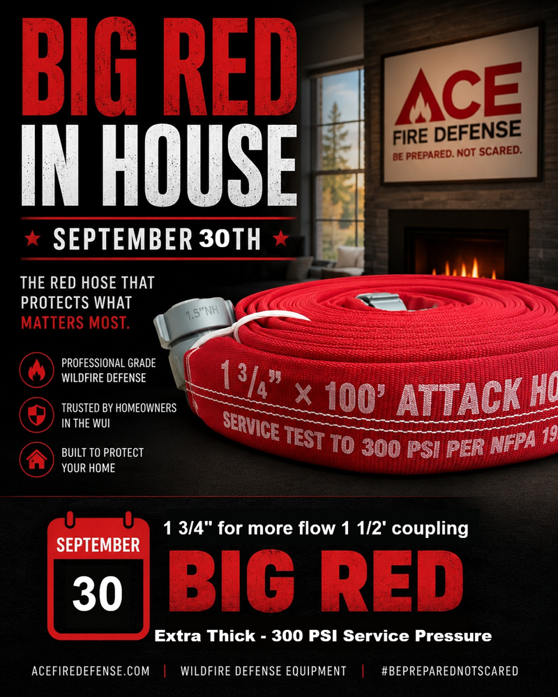 Big Red 1.75 inch attack fire hose