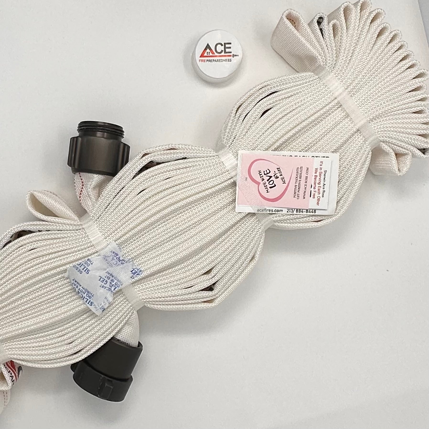 Fire Hose 75’ x1.5” (1 pack) Aluminum Couplings