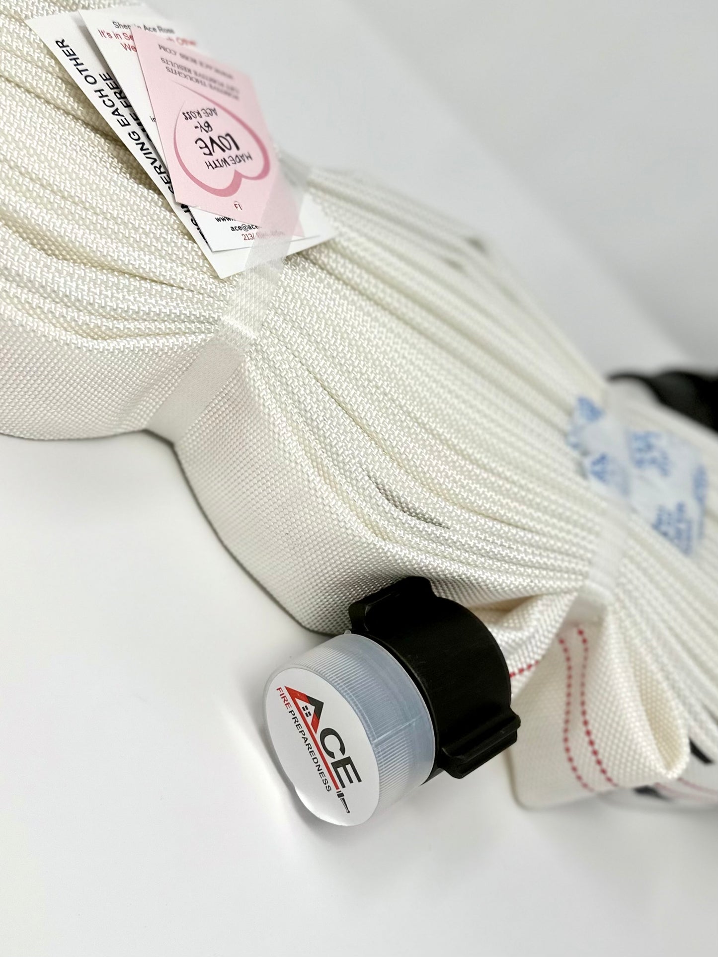 Fire Hose 75’ x1.5” (1 pack), Folded, Hard-Coat Anodized Aluminum Couplings