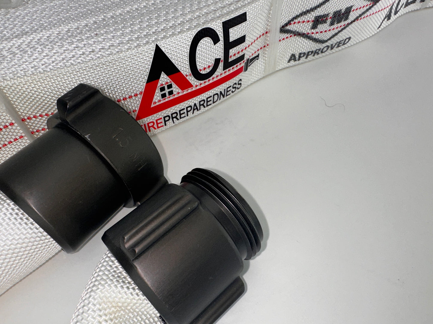 Fire Hose 75’ x1.5” Anodized Aluminum Couplings, TPU Lining