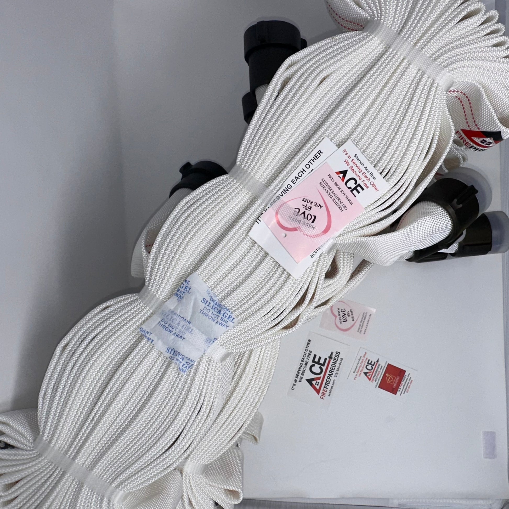 Fire Hose 75’ x1.5” TPU Lining Hard-Coat Anodized Aluminum Couplings