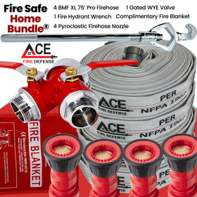 Ace Fire Defense Pool Pro Kit — 4-Pack Fire Hose + Free In-Home Pump Install & Training