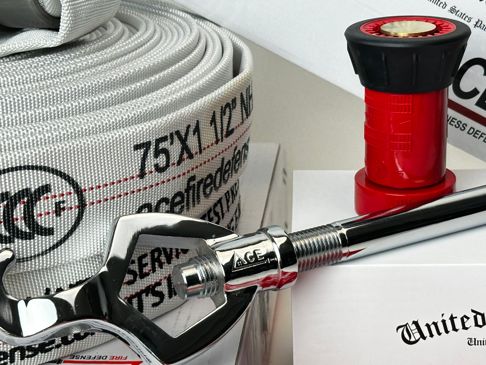 Home Starter Bundle Nozzle , 2pack fire hose, wrench