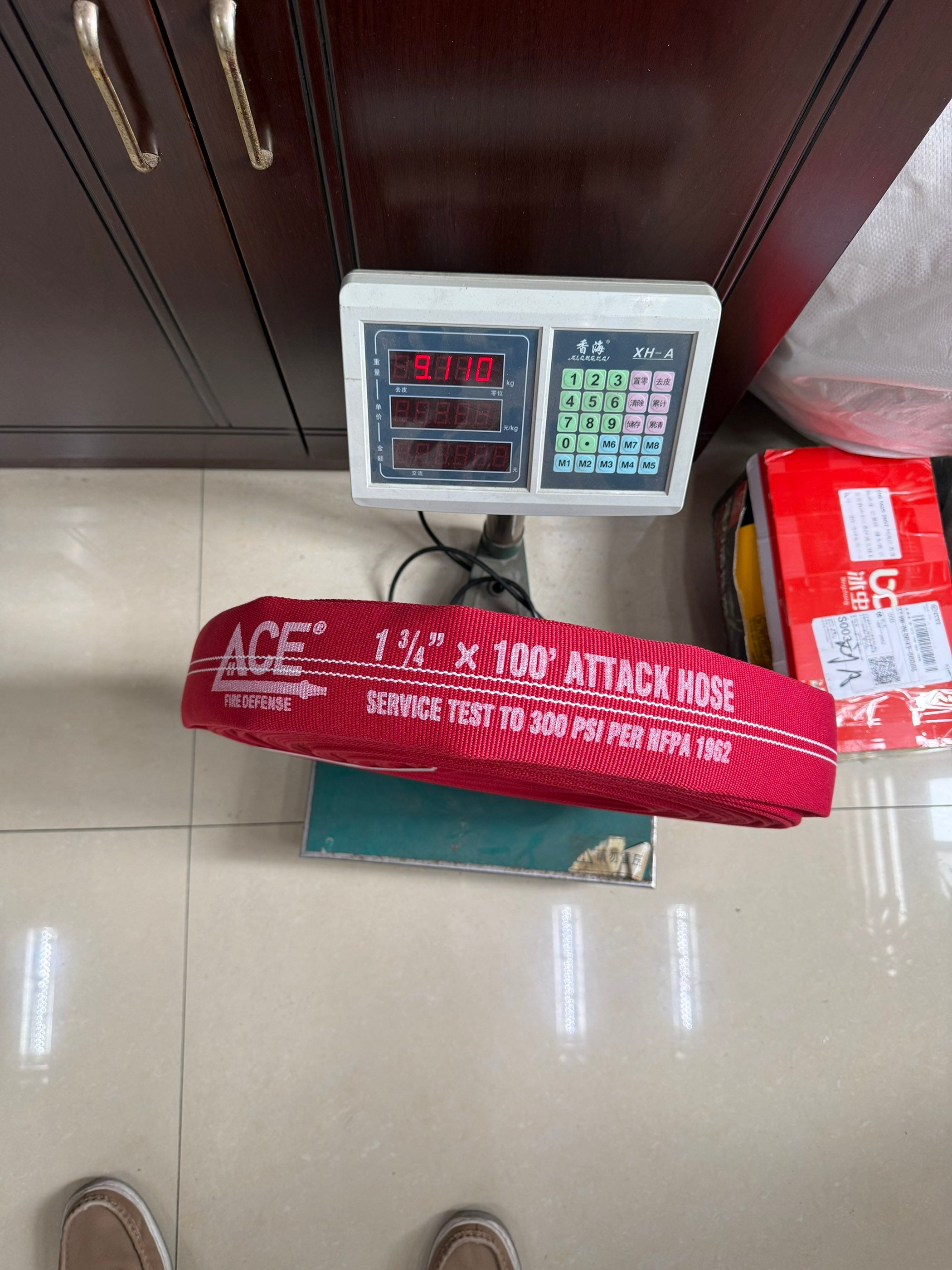 Sample 50' and 100' polyester fire hose sample