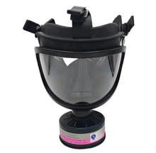 Black protective face mask on a white background