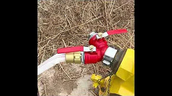 the brass wye with fire hose