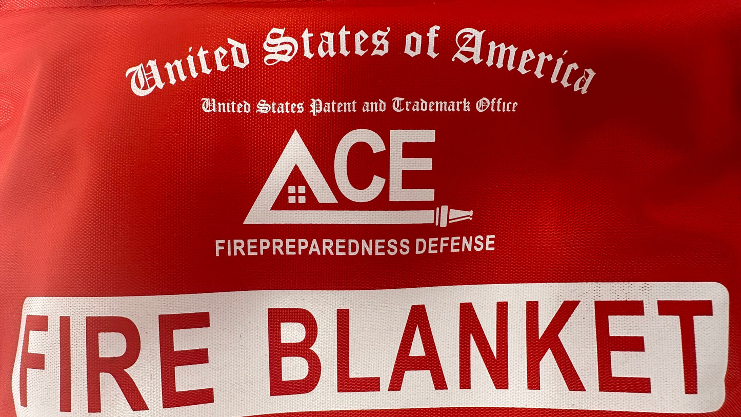 The fire blanket with logo