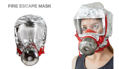 the fire escape mask hoodie with filter designed to protect against smoke and other fire contaminants.