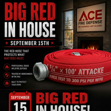 Premium 1¾" Attack  Fire Hose – 100' with TPU/Nitrile Lining , 1½" Aluminum NH/NST Couplings