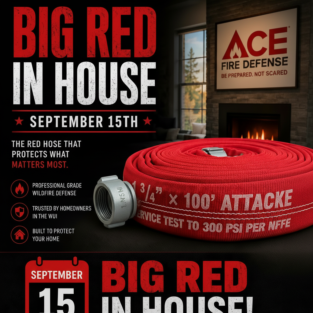 Premium 1¾" Attack  Fire Hose – 100' with TPU/Nitrile Lining , 1½" Aluminum NH/NST Couplings