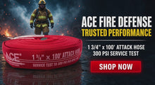 Premium 1¾" Attack  Fire Hose – 100' with TPU/Nitrile Lining , 1½" Aluminum NH/NST Couplings