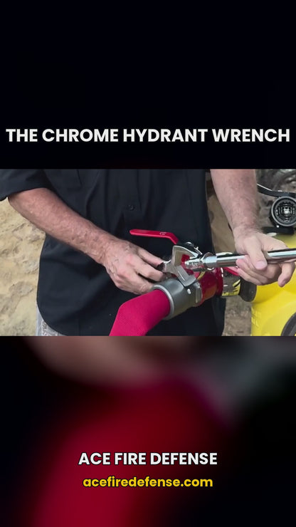 Ace Fire Defense Chrome-Plated Extra Heavy Hydrant Wrench | Serrated Grip