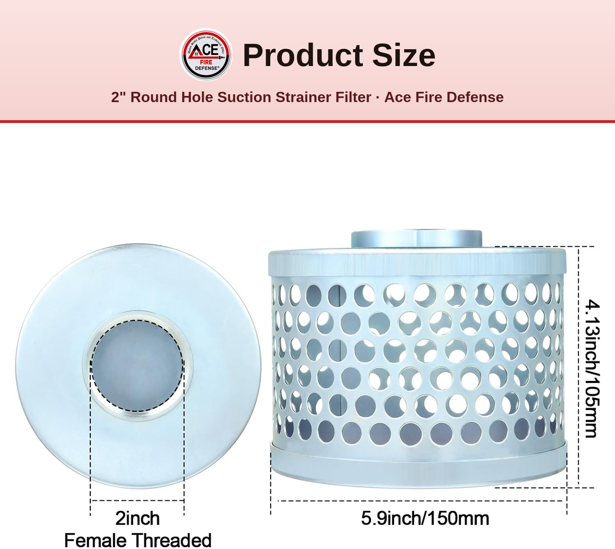 "PVC Backwash Hose Kit w/ Brass Adapter & Steel Filter