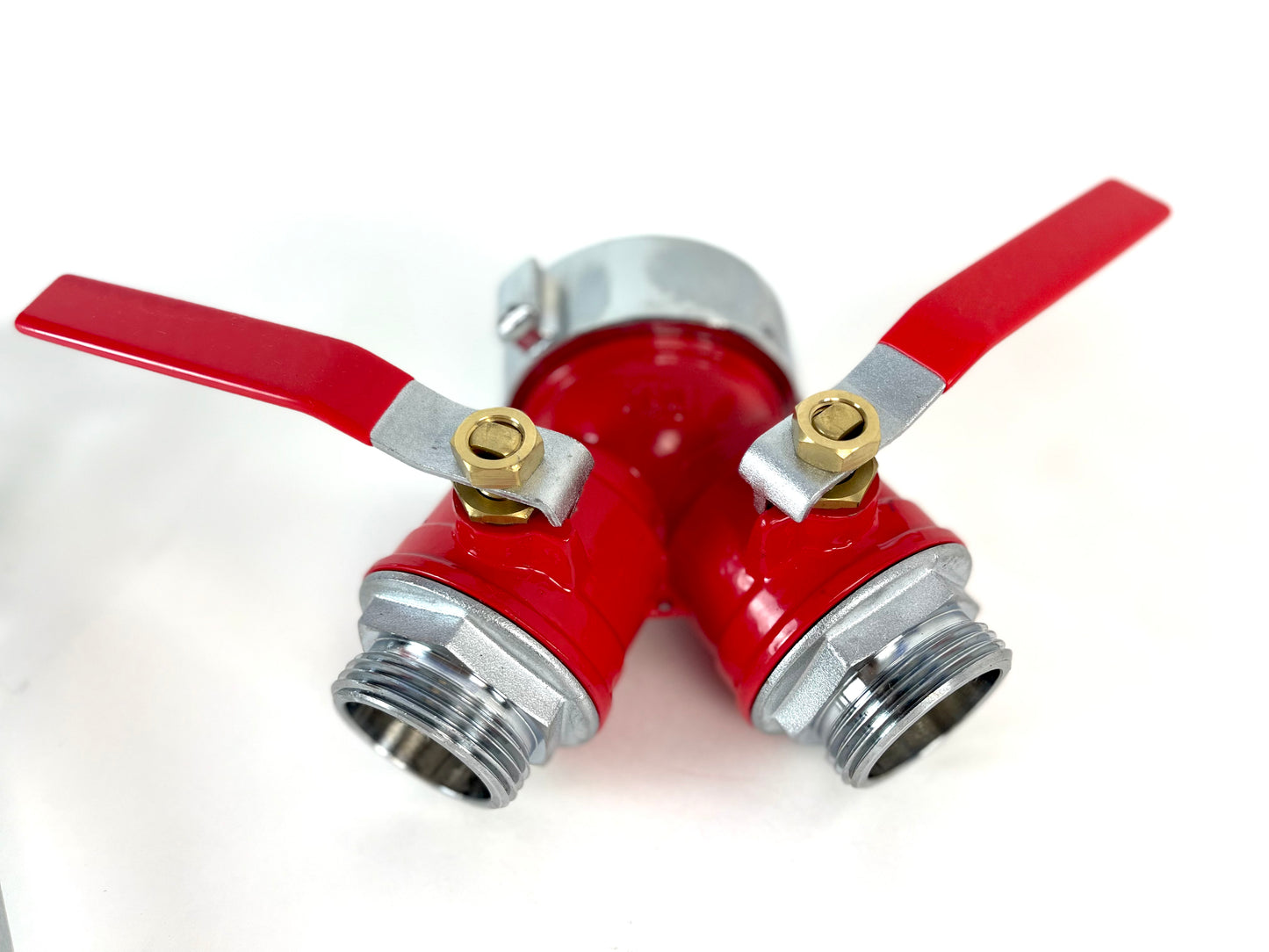 Fire Safe Home (2 pack 75' fire hoses) with Brass Fire Hydrant Connector Valve, Hydrant Wrench and 2 nozzles.